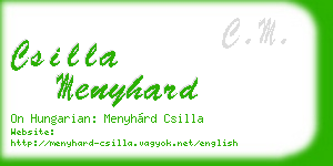 csilla menyhard business card